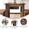 Flash Furniture Rectangle Farm Table, Rustic, Rectangular, 46" x 30", 30" W, 46" L, 30" H, Wood, Wood Grain XA-F-46X30-GG - alternate 6